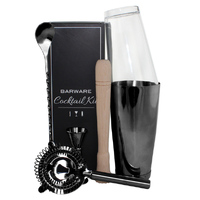 Cocktail Kit Black Chrome 6 Piece in Gift Box