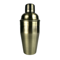 Cocktail Shaker Antique Gold 3 Piece 500ml