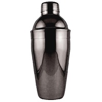 Cocktail Shaker S/S Black Chrome 3 Piece 500ml