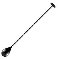 Bar Spoon Twist with Dime Muddler Black Chrome