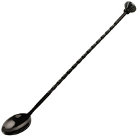 Bar Spoon Twist with Stud Muddler Black Chrome