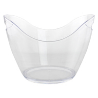 Ice Bucket Acrylic Drink Tub Curved Clear 8Ltr