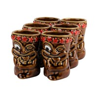 Ceramic Cheeky Tiki Shot Pack of 6