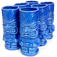 Ceramic Tiki Mug Blue Fury 450ml Pack of 6