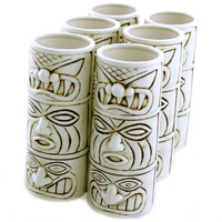 Tiki Mug Totem White Pack of 6 