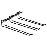 Glass Hanger Rack Triple Row Black