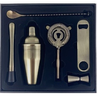 Cocktail Kit 6 Piece Antique Gold in Gift Box