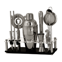 Complete Cocktail Kit with Stand - Stainless Steel