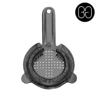 Cocktail Strainer Hawthorn Baron 2 Prong Black Chrome 