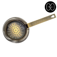 Cocktail Strainer No Prong Strainer Antique Gold