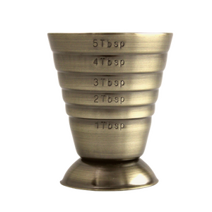 Multi Level Jigger Cup Antique Gold