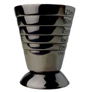 Multi Level Jigger Cup Black Chrome