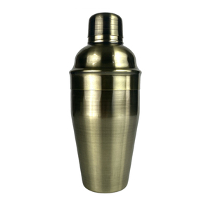 Cocktail Shaker Antique Gold 3 Piece 500ml