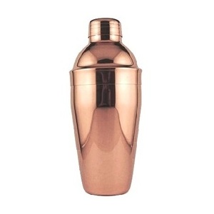 Cocktail Shaker S/S Copper 3 Piece 500ml