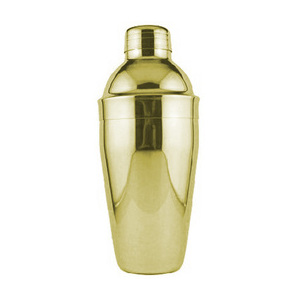 Cocktail Shaker S/S Gold 3 Piece 500ml