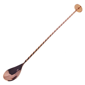 Bar Spoon Twist with Dime Muddler Copper