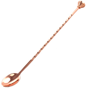 Bar Spoon Twist with Stud Muddler Copper