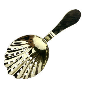 Cocktail Strainer Julep Shell Vintage Gold