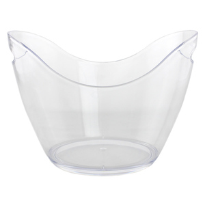 Ice Bucket Acrylic Drink Tub Curved Clear 8Ltr