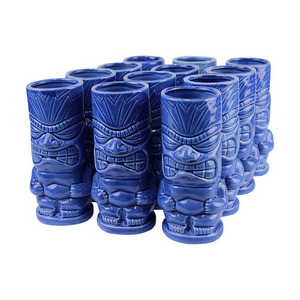 Ceramic Tiki Mug Blue Fury Pack of 12