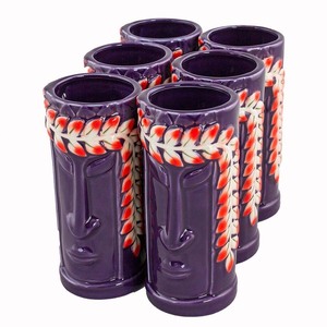 Ceramic Tiki Mug Princess Violet 400ml Pack of 6