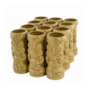 Ceramic Tiki Mug Warrior Sand 500ml Pack of 12