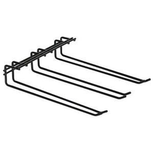 Glass Hanger Rack Triple Row Black