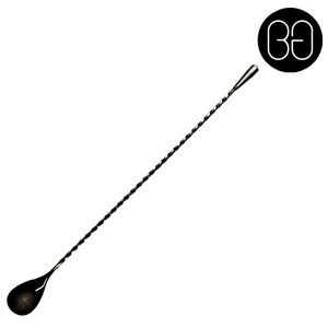 Bar Spoon Teardrop 33cm Black Chrome