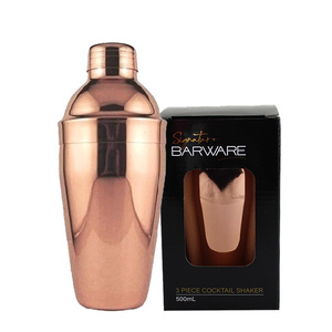 Cocktail Shaker Copper 3 Piece 500ml