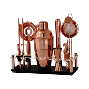 Complete Cocktail Kit with Stand - Copper