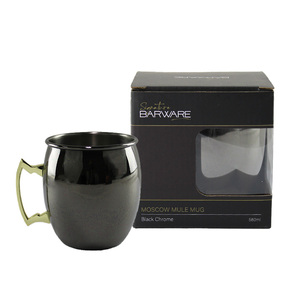 Cocktail Mug Moscow Mule Black Chrome 580ml